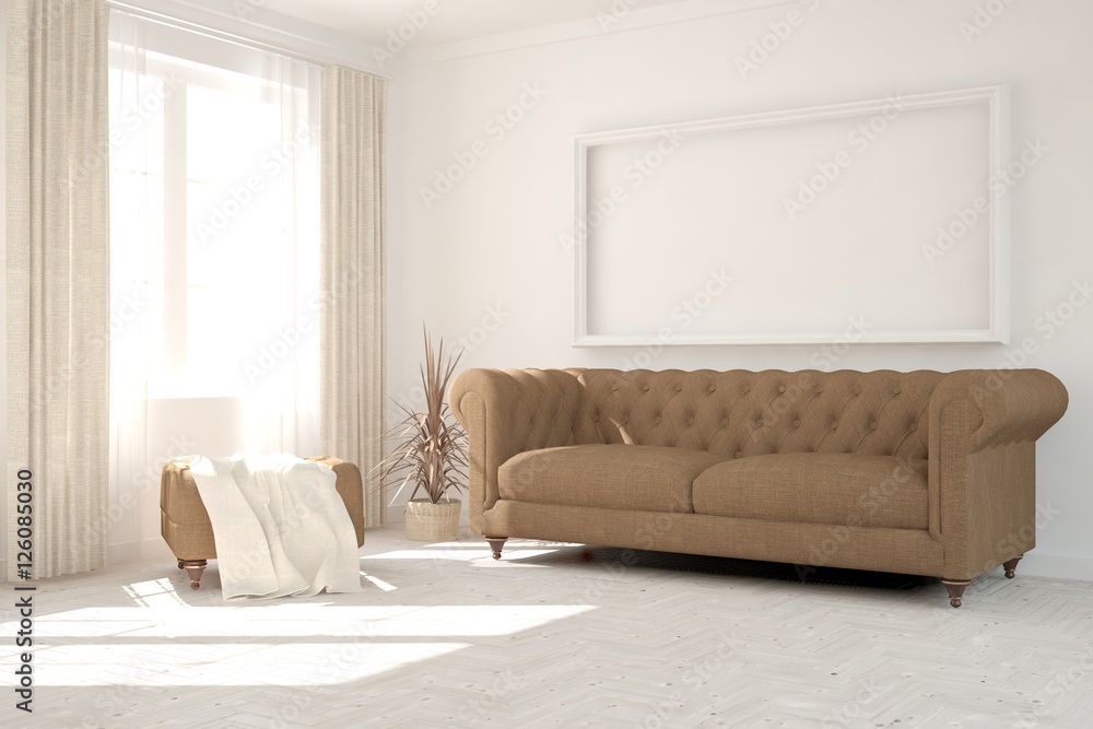 Fototapeta premium Modern interior with furniture
