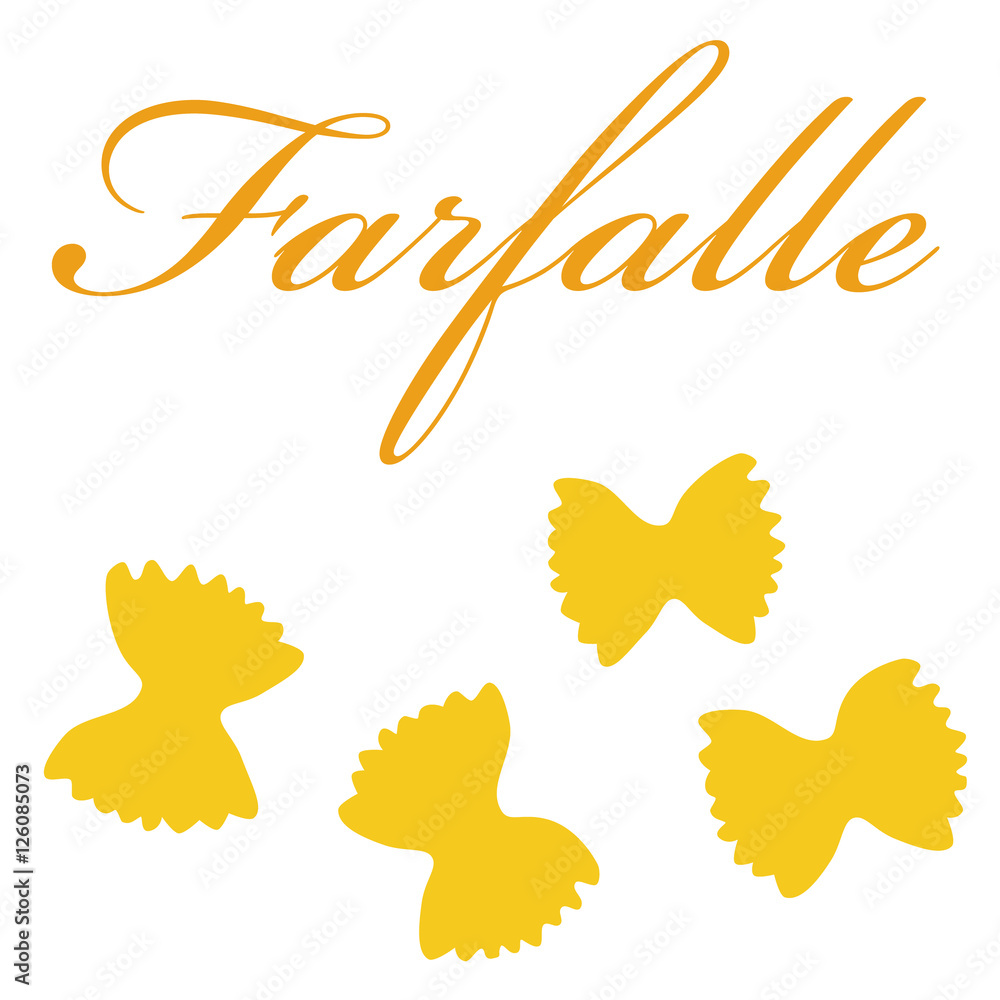 Naklejka premium Farfalle pasta vector