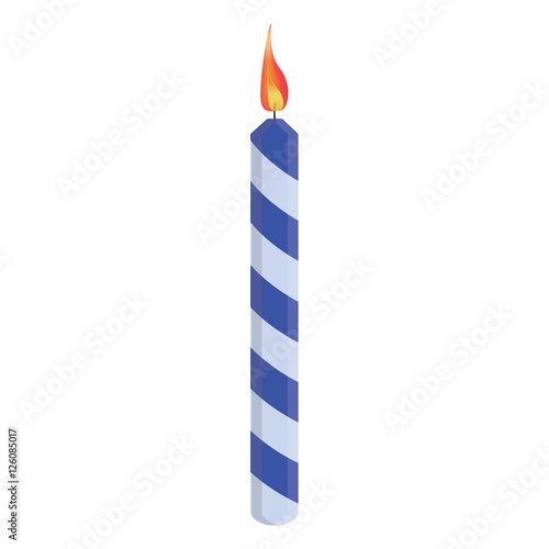 Blue birthday candle