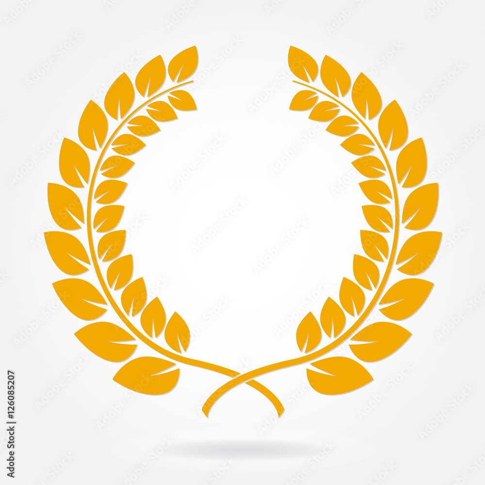 Laurel wreath icon. Decoration element isolated on white background. Vector illustration. Laurel wreath icon. Decoration element isolated on white background. Vector illustration.