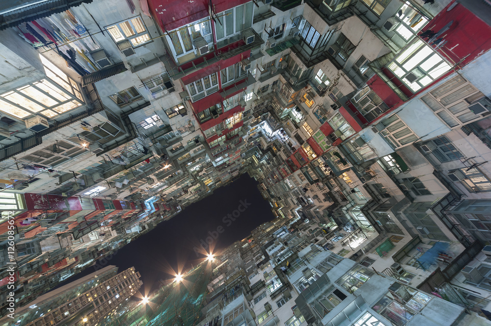 Old apartment building in Hong Kong