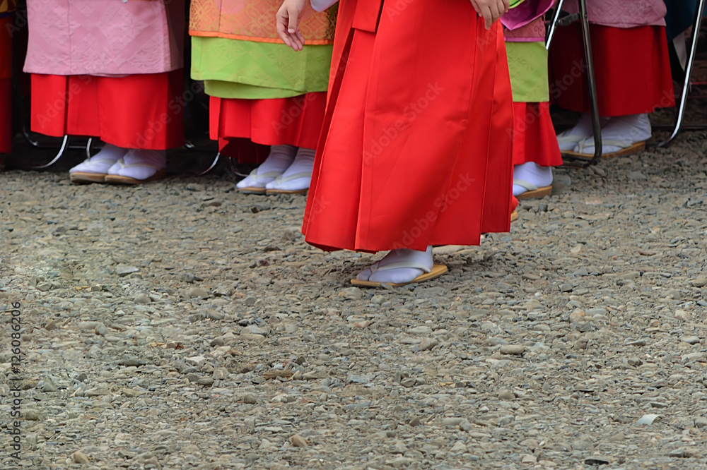 Fototapeta premium Ceremony of the princess Saioh, at Arashiyama Kyoto Japan 斎宮行列 京都 