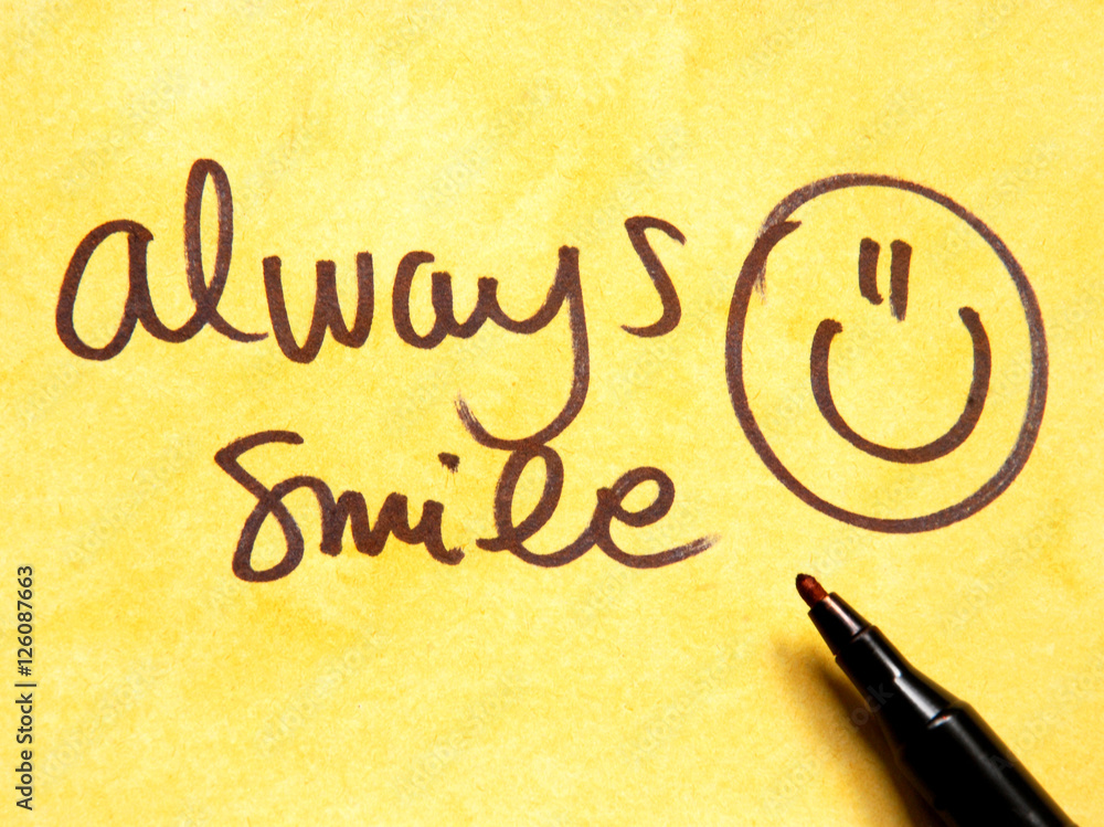 always smile text