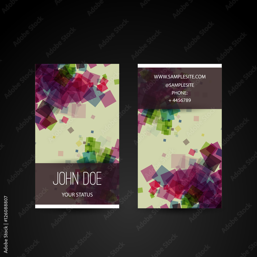 Obraz Business Card with Colorful Abstract Pattern