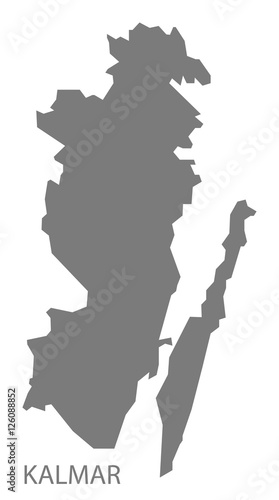 Kalmar Sweden Map grey