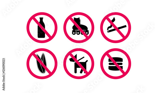 Set with icons prohibitory Free Download Set with icons prohibitory - GFXLoad