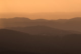 Mountain layers in the sunset