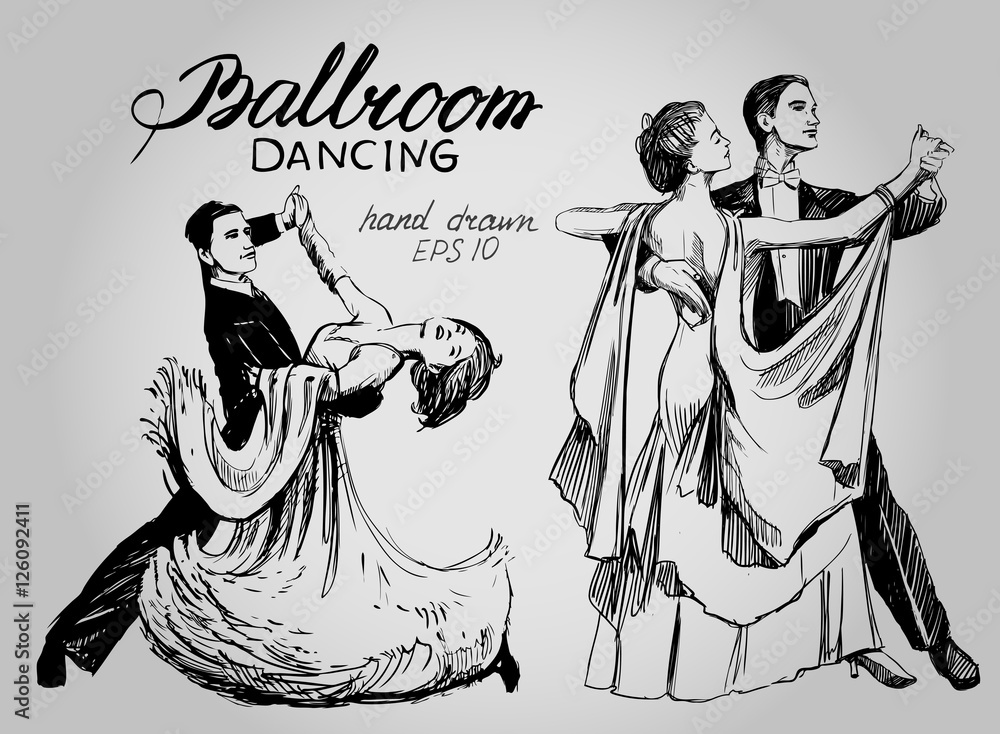 Naklejka premium Ballroom dance