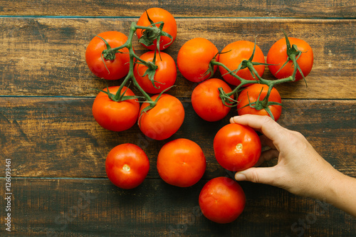 Tomatoes with branch