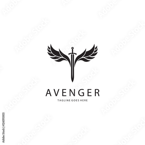 Avenger logo. Angel Sword