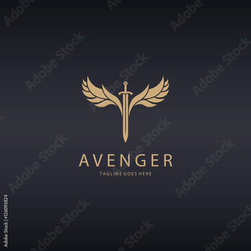 Avenger logo. Angel Sword