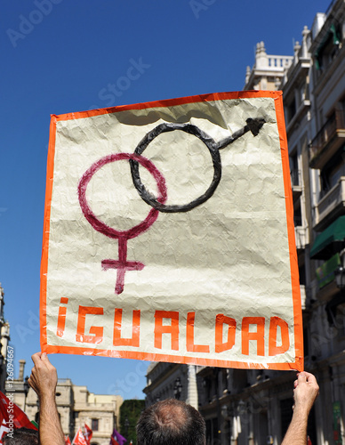 Obraz na plátně Manifestación por los derechos de la mujer