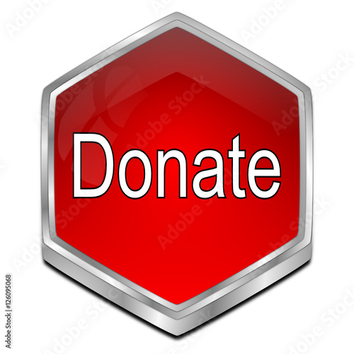 Donate Button - 3D illustration