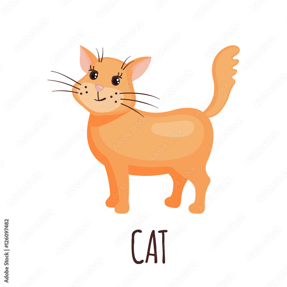 Cute cat in vector style. Cute cat in vector style.