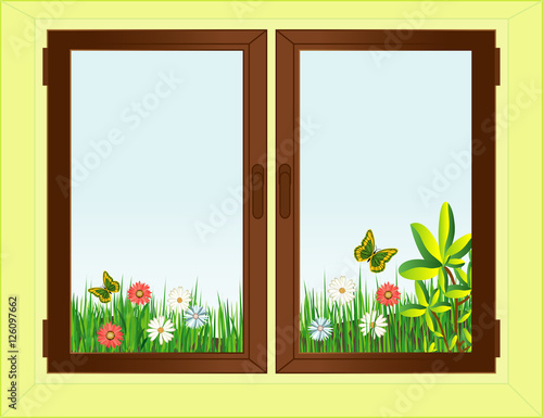 Window and lawn