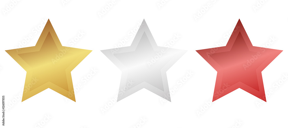 Sterne - Gold, Silber, Rot Sterne - Gold, Silber, Rot