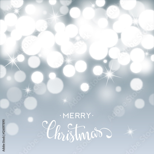 Christmas card with bokeh