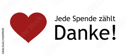 Jede Spende zählt - Danke mit Herz