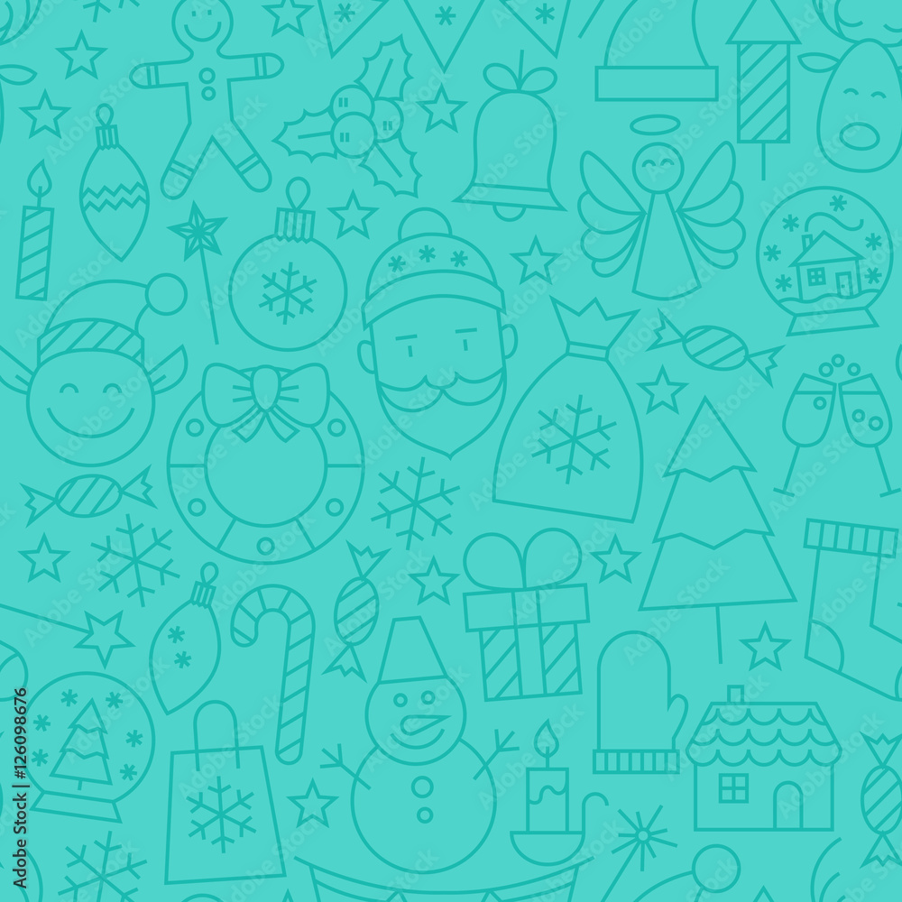 Line New Year Tile Blue Pattern Line New Year Tile Blue Pattern