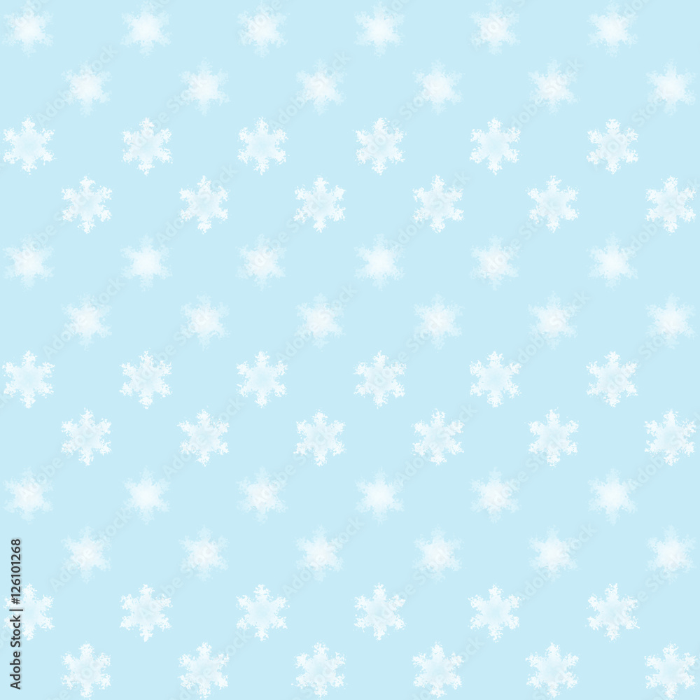 Frosty snowflake pattern in cold blue and white, seamless background Frosty snowflake pattern in cold blue and white, seamless background