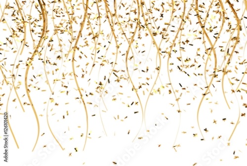 falling gold confetti