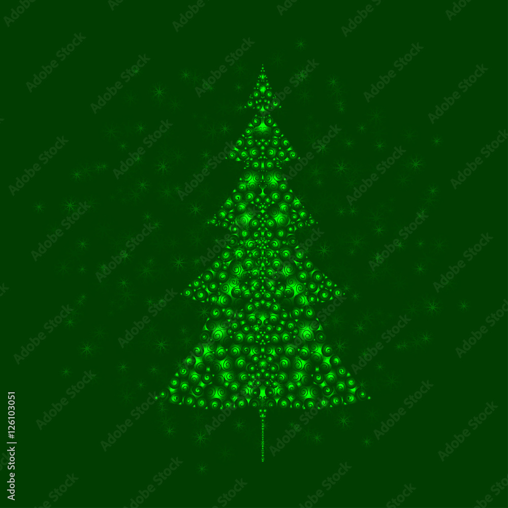 Christmas tree illustration