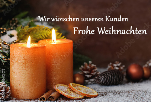 Wir wünschen unseren Kunden frohe Weihnachten photo