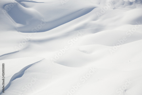 Beautiful snow covered hill detail, winter landscape