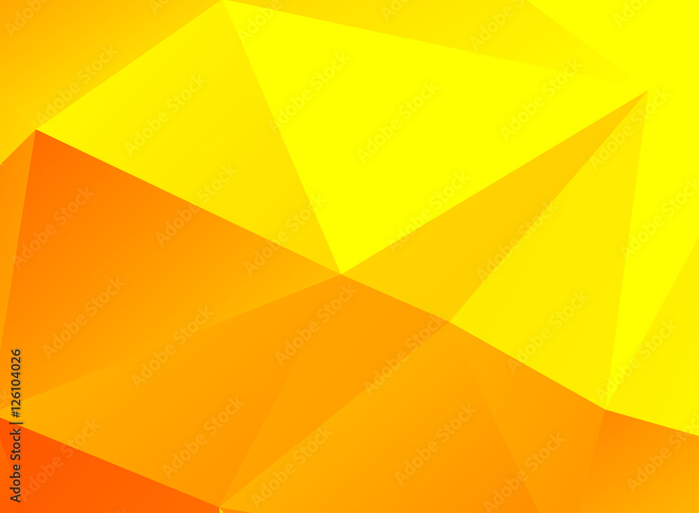 Fototapeta Abstract polygonal yellow vector background