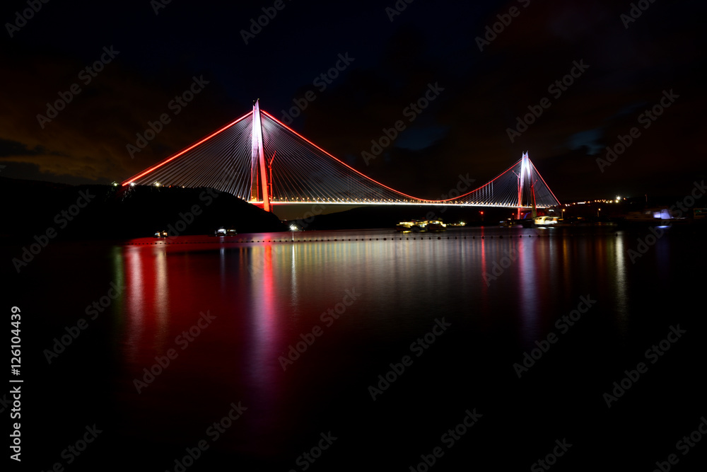 Istanbul Yavuz Sultan Selim Bridge with longexposure shot.