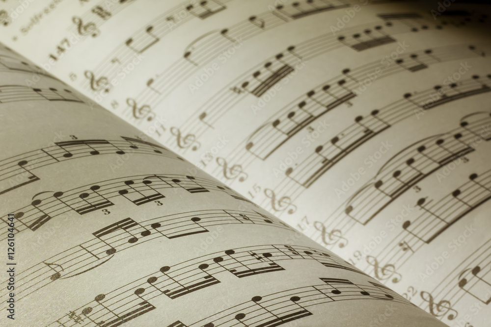 Naklejka premium Music sheet background