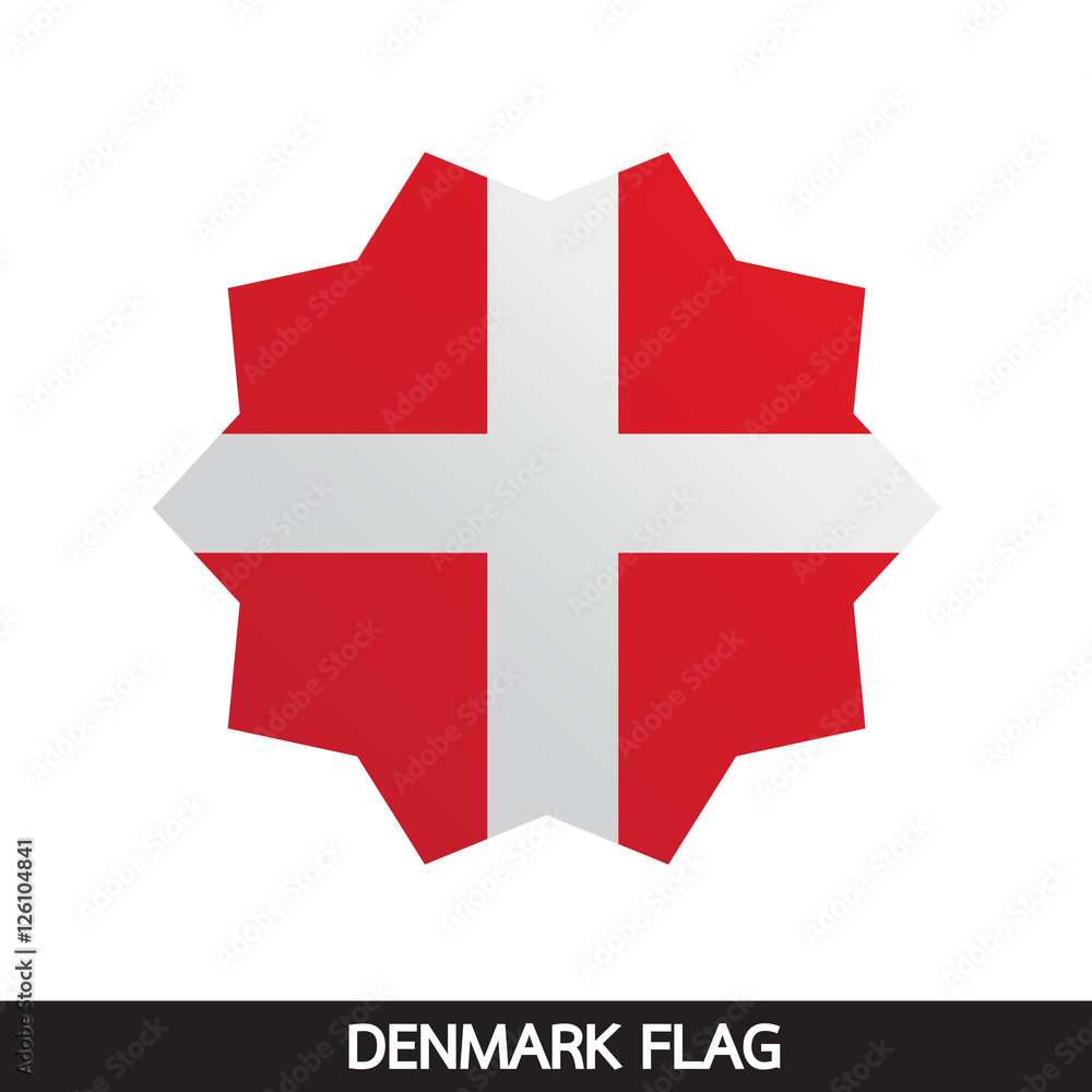 Obraz premium Denmark flag design illustration