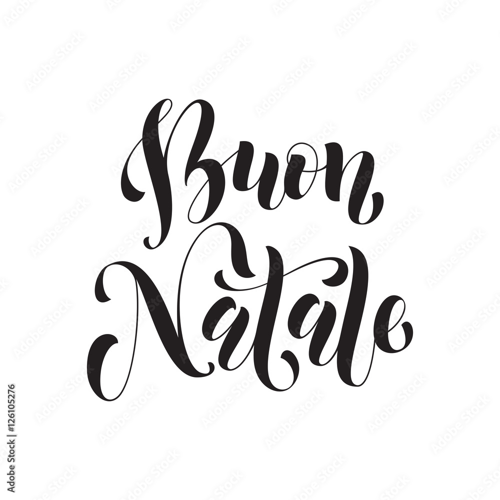 Buon Natale greeting. Italian Merry Christmas