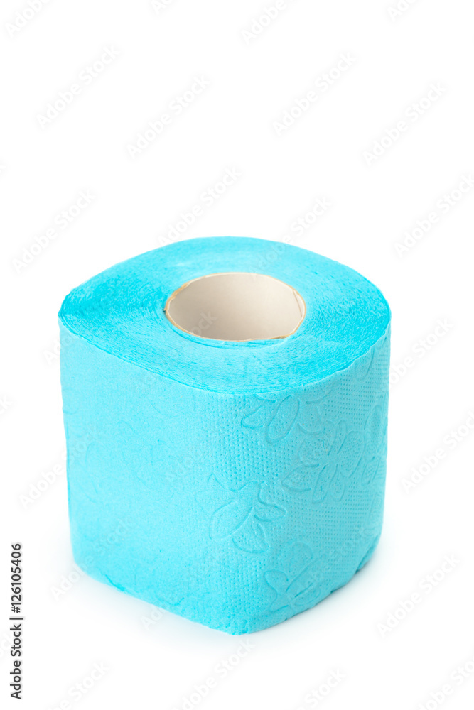 toilet paper isolated on white background