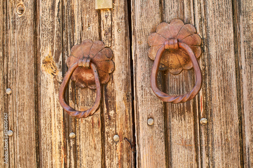 Vintage old wooden door