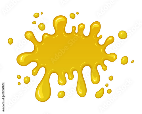 Vector yellow splash of honey.