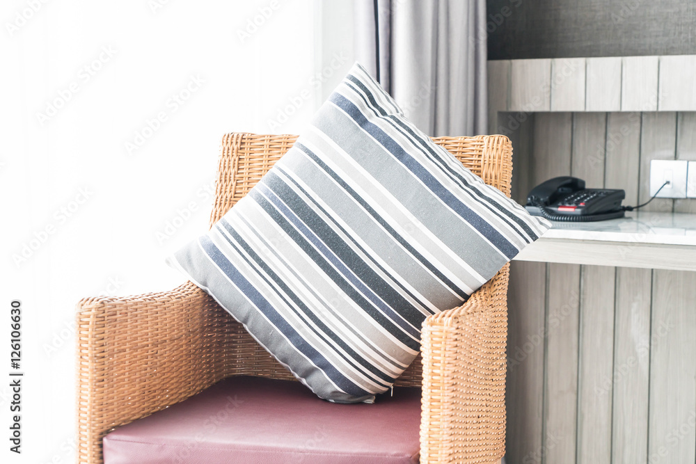 Beautiful luxury pillow on sofa decoration in livingroom interio Beautiful luxury pillow on sofa decoration in livingroom interio