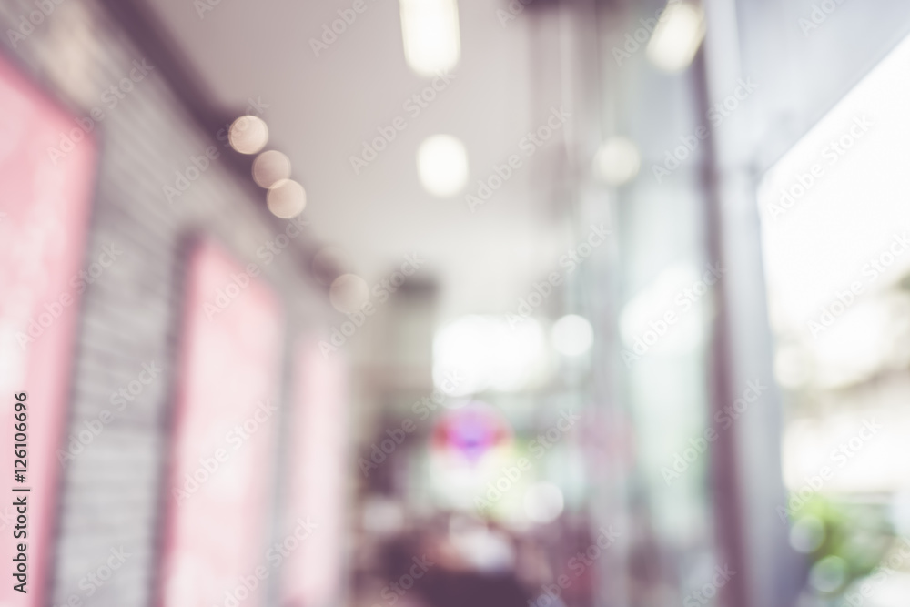 Blurred background coffee shop blur background with bokeh light Blurred background coffee shop blur background with bokeh light