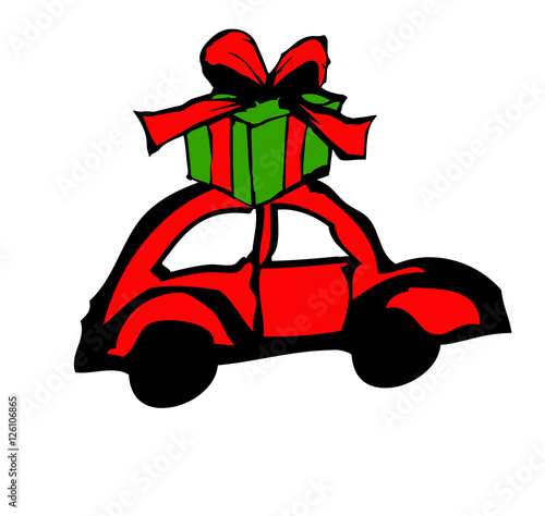 Auto mit Geschenk