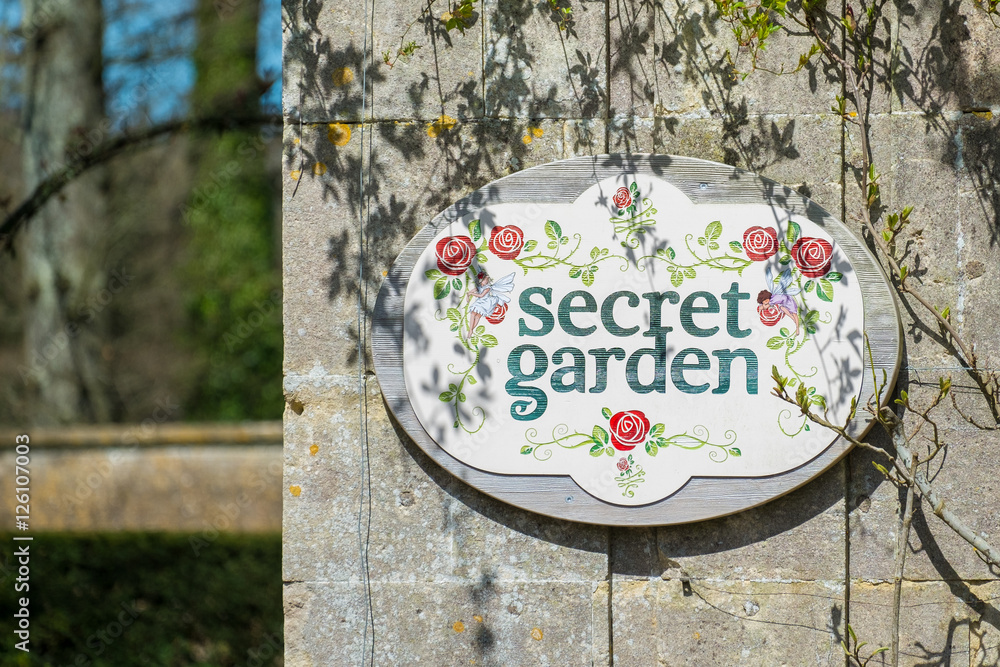 Secret Garden sign. Stock Photo | Adobe Stock