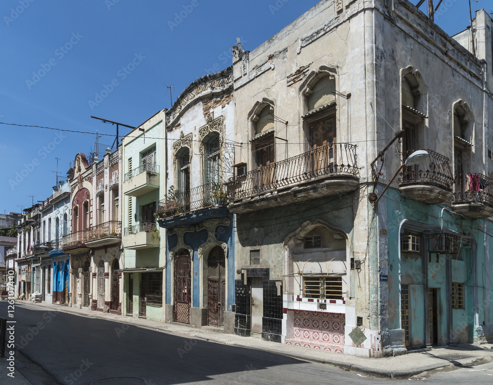 Kuba; Havanna Vieja, Straßen und Gebäude der Altstadt.