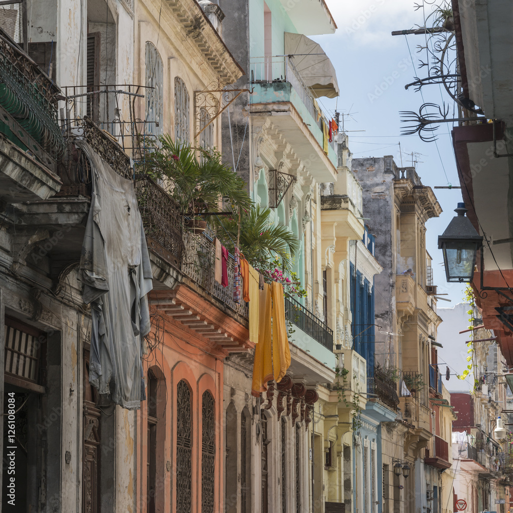 Kuba; Havanna Vieja, Straßen und Gebäude der Altstadt