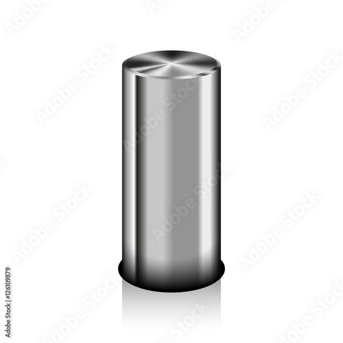 vector metal warning retractable bollard, metal pole