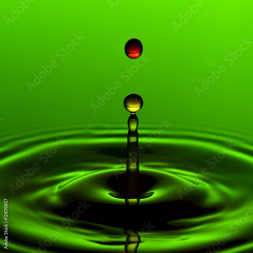 Wassertropfen Rot Gelb Grün
