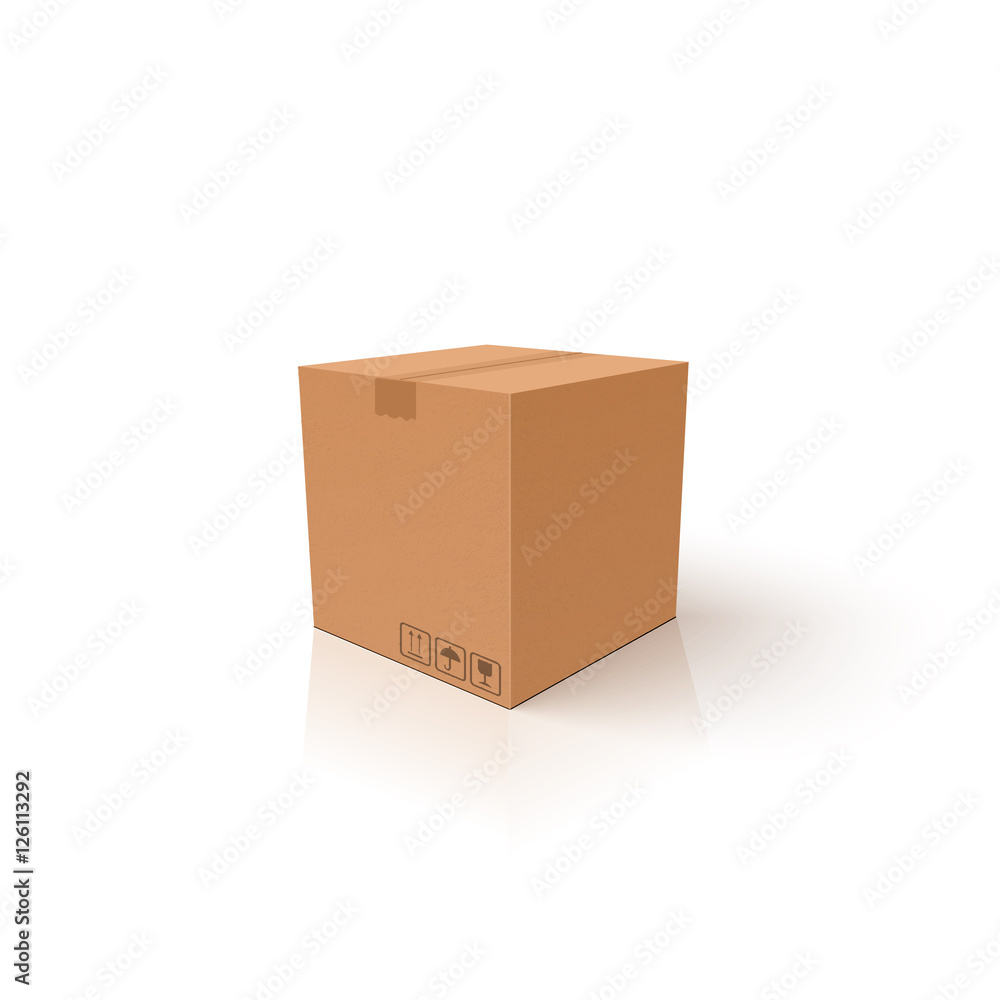 3D box. Clean closed carton package. Mockup template for your pr 3D box. Clean closed carton package. Mockup template for your pr