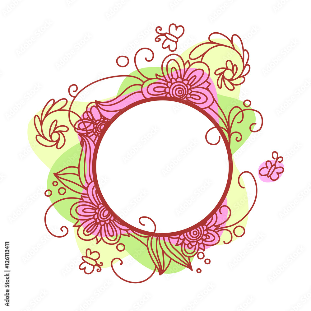 round flower vignette round flower vignette