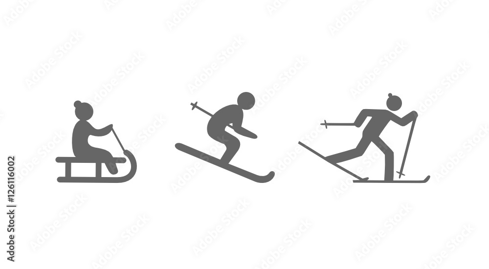 Wintersportler Icon