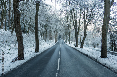Landstraße in der Winterzeit © Timo Blaschke