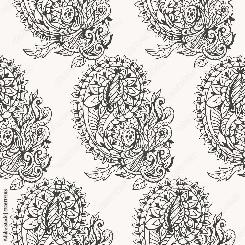 Seamless pattern with Paisley print Seamless pattern with Paisley print