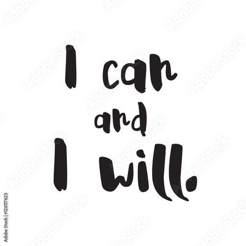 I can and i will vector Lettering